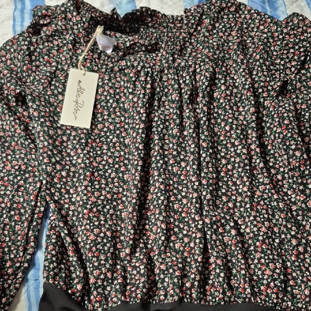 Floral Black Bodysuit by [Brand]